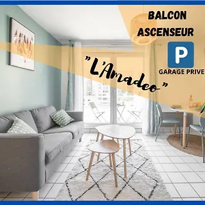  Appartement #l'amadeo#parking Privee/balcon/lumineux/qrt Calme